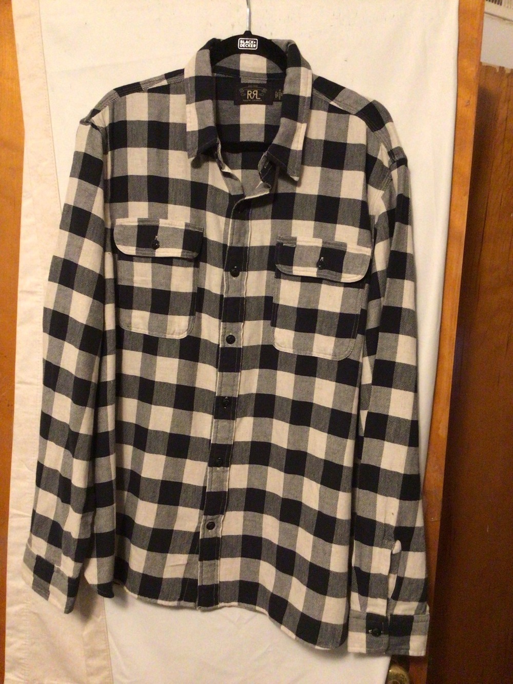 Double RL Ralph Lauren issued by United Garment plaid shirt SZ XLTG vintage